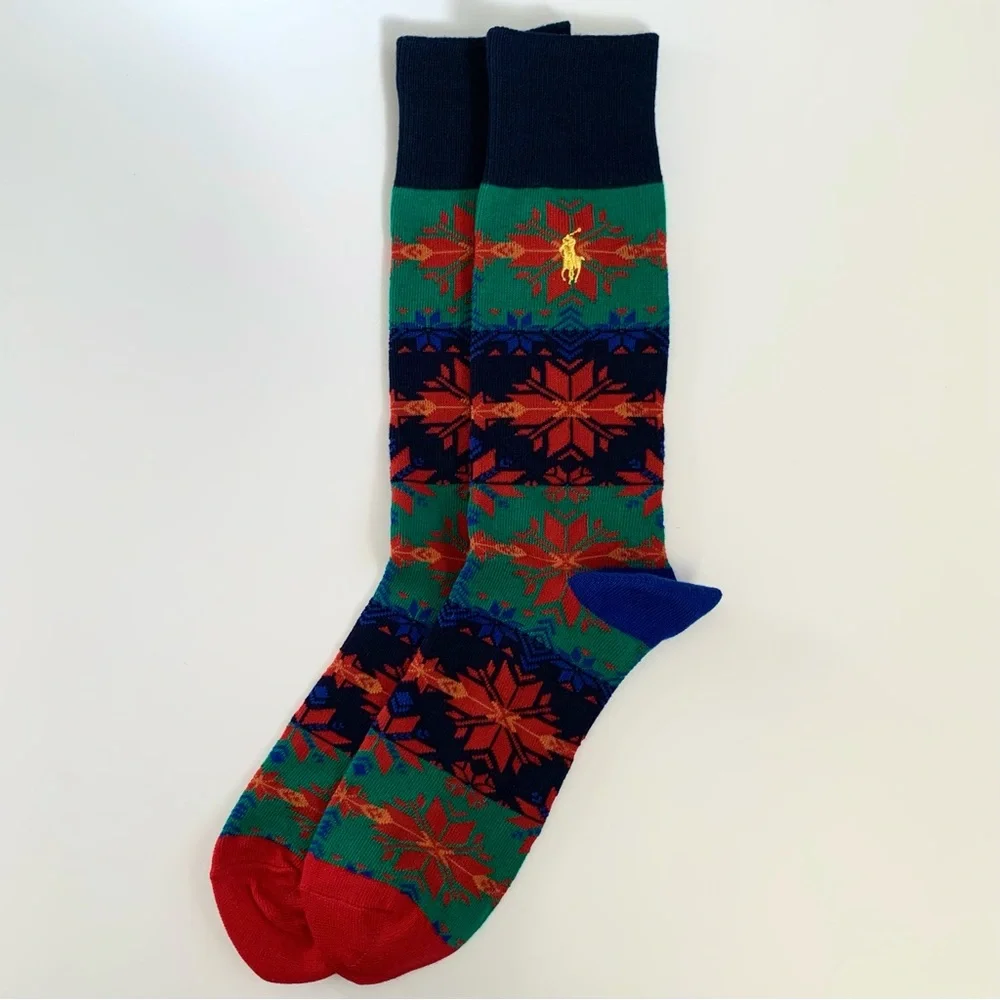 NWOT Ralph Lauren fair isle retro long socks